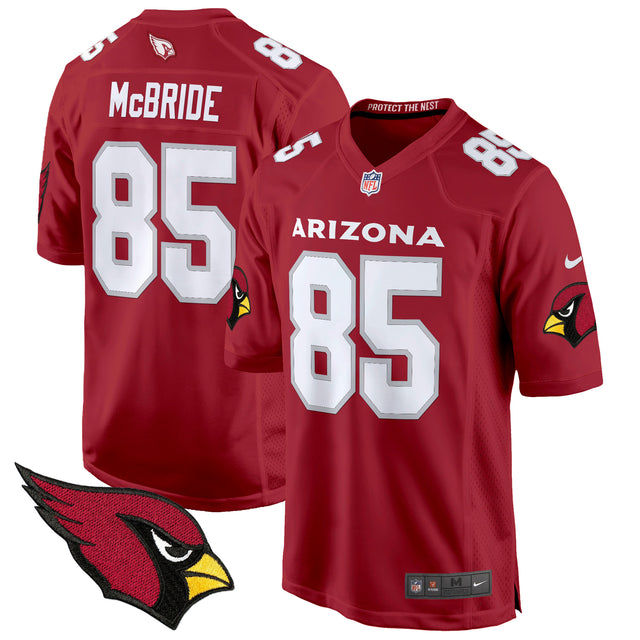 Men's Arizona Cardinals 2024 Game Jersey - All Stitched - Red - Trey McBride — view 1