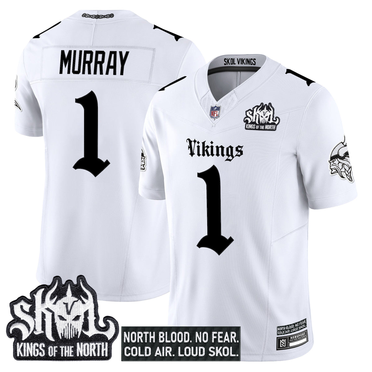 Men's Minnesota Vikings 'Gothic Norseblood Edition' Vapor Limited Jersey - All Stitched - White - Kyler Murray — view 1