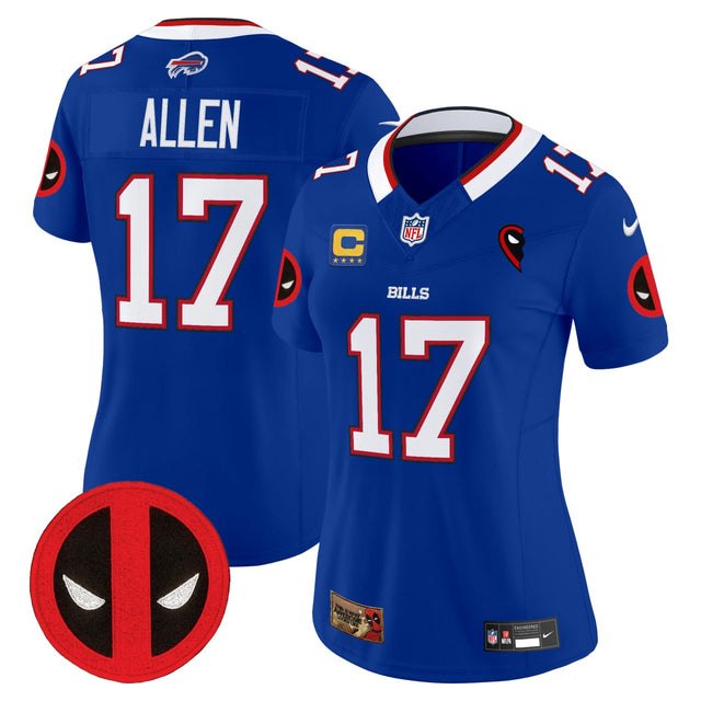 Women's Josh Allen #17 Buffalo Bills Blue Jersey - All Stitched - Josh Allen — view 1
