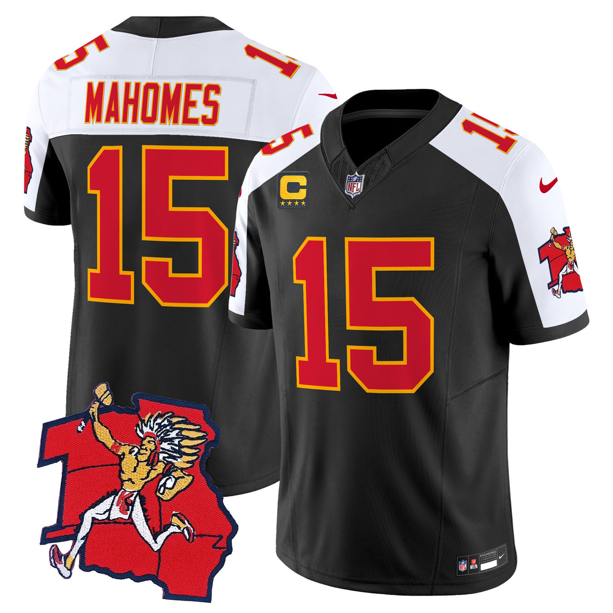 Men's Chiefs 1963 Throwback Vapor Limited Jersey - All Stitched - Black Alternate - Patrick Mahomes — view 1
