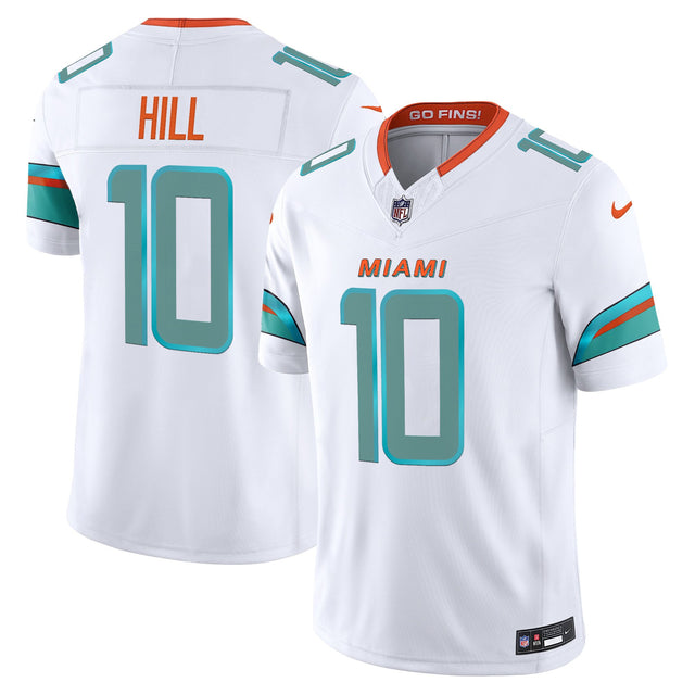 Men's Miami Dolphins 2025 Rivalries Vapor Limited Jersey - All Stitched - White - Tyreek Hill — view 1