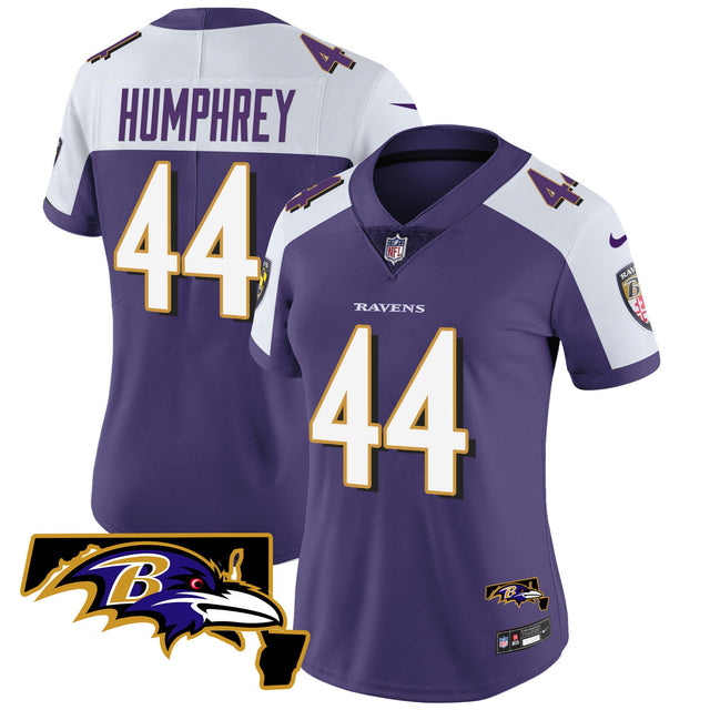 Women's Ravens Maryland Patch Vapor Limited Jersey - All Stitched - Purple Alternate - Marlon Humphrey — view 1