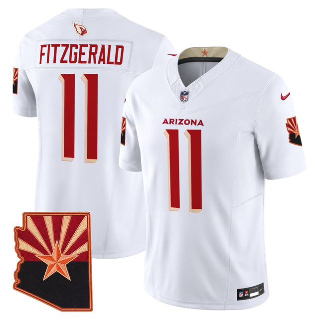 Men's Arizona Cardinals 2025 Rivalries Vapor Limited Jersey - All Stitched - White - Larry Fitzgerald — view 1
