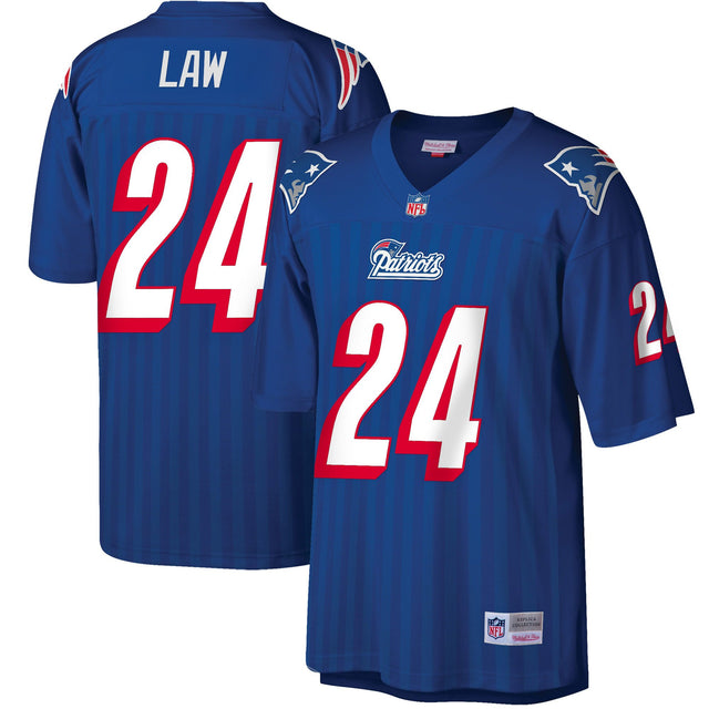 Men's New England Patriots Throwback Player Jersey - All Stitched - Navy - Ty Law — view 1