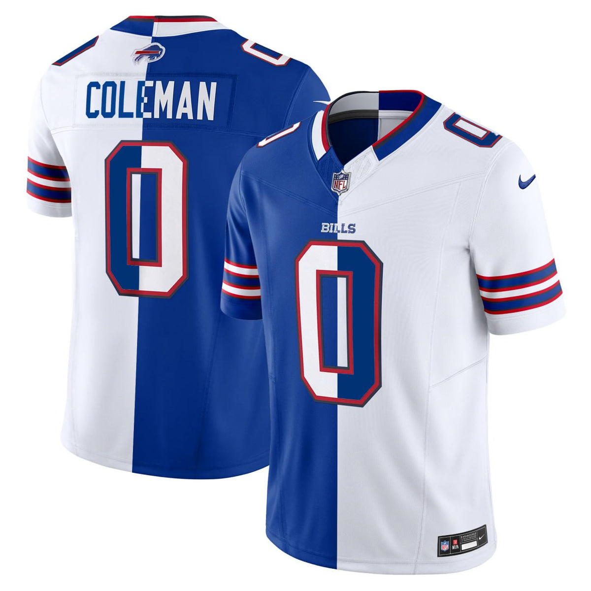 Coleman #0 Buffalo Bills Split Jersey - All Stitched - Split — view 1