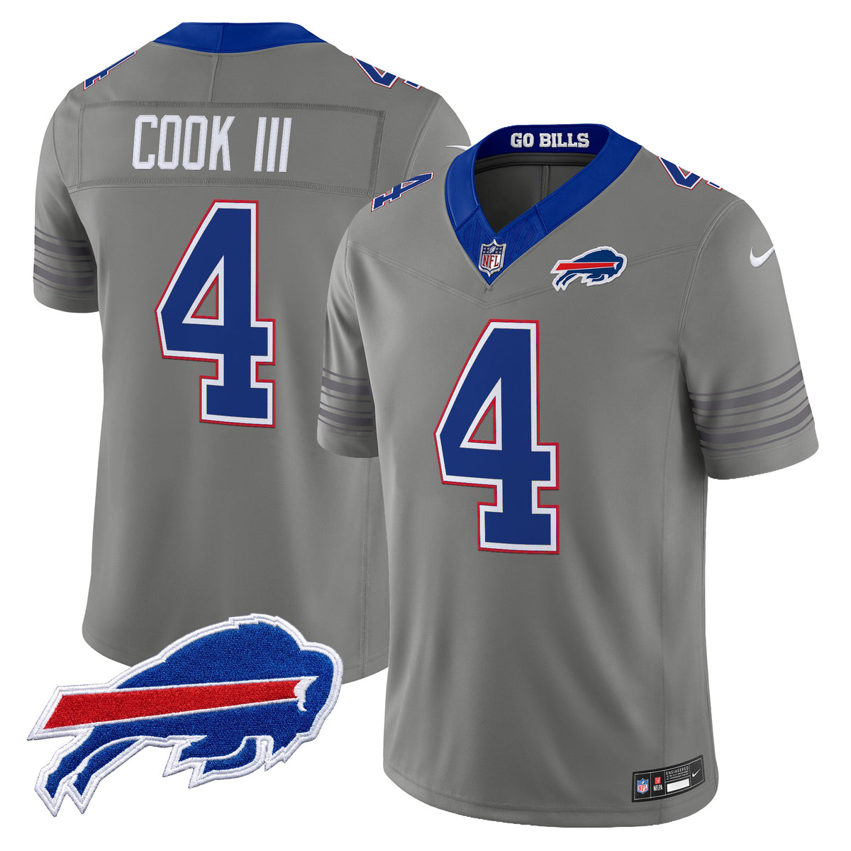 Buffalo Bills Nickel City Vapor Limited Jersey - All Stitched - James Cook III — view 1