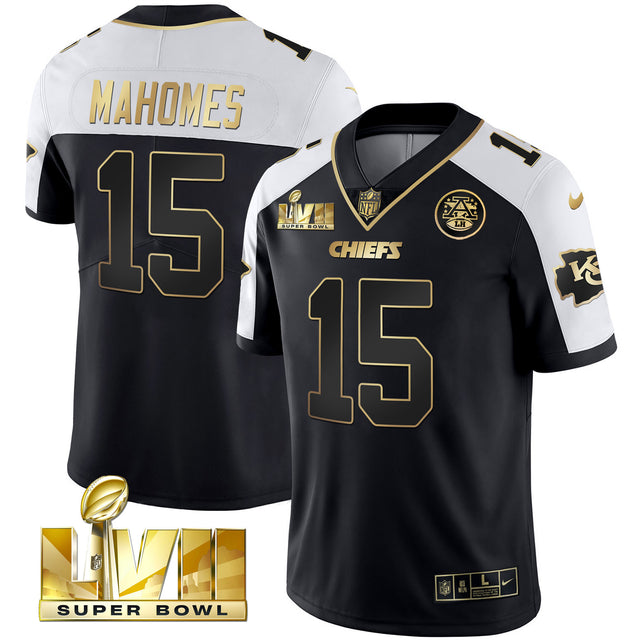 Youth's Chiefs Super Bowl Vapor Gold Jersey - All Stitched - Alternate - Patrick Mahomes — view 1