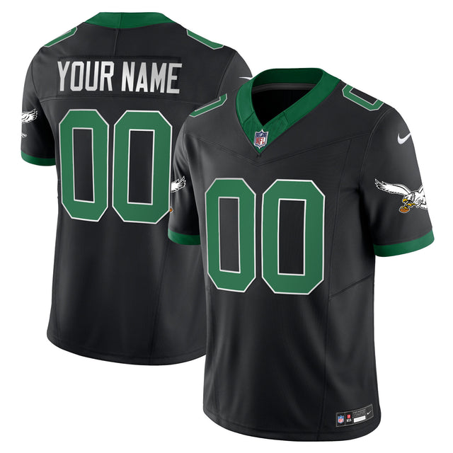 Eagles Kelly Green Vapor Limited Custom Jersey - All Stitched - Black — view 1