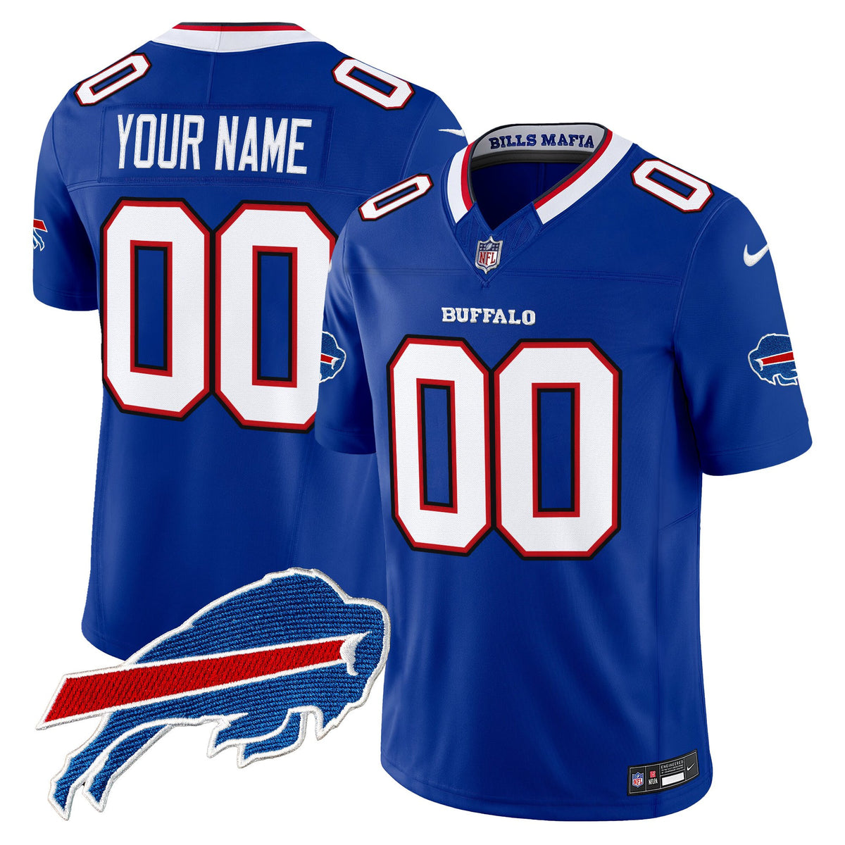 Buffalo Bills 2025 Rivalries Vapor Limited Custom Jersey - All Stitched - Royal — view 1