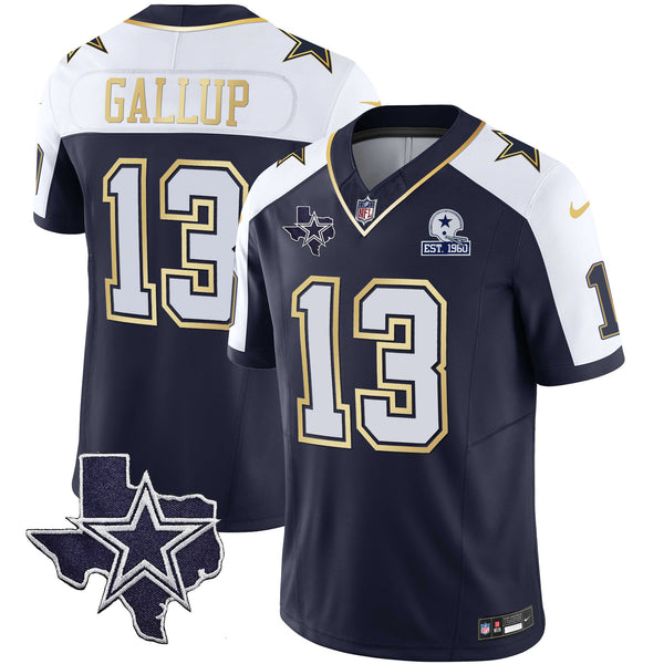 Men's Cowboys Vapor Gold Jersey V2 - All Stitched - Alternate - Michael Gallup — view 1