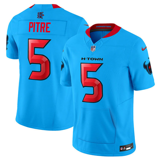 Men's Houston Texans 2024 Vapor Hand Warmer Jersey - All Stitched - Blue - Jalen Pitre — view 1
