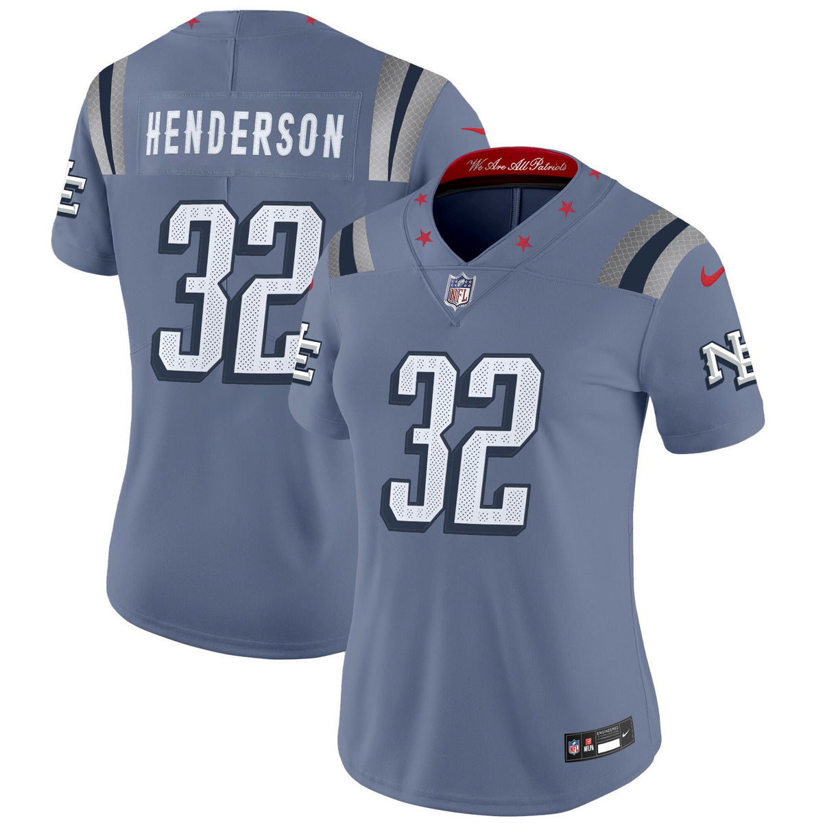 Women's New England Patriots 2025 Rivalries Vapor Limited Jersey - All Stitched - TreVeyon Henderson — view 1