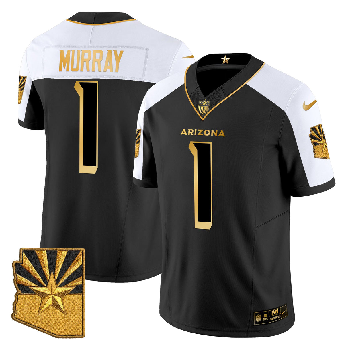 Men's Arizona Cardinals 2025 Rivalries Gold Vapor Limited Jersey - All Stitched - Alternate - Kyler Murray — view 1