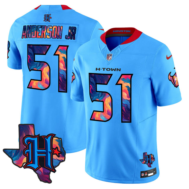 Men's Houston Texans 2024 Special Vapor Limited Jersey - All Stitched - Blue - Will Anderson Jr — view 1