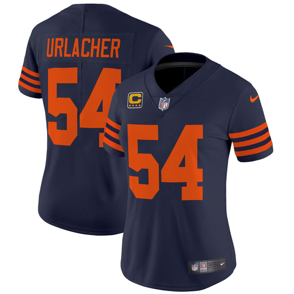 Women's Chicago Bears Throwback Vapor Limited Jersey - All Stitched - Navy - Brian Urlacher — view 1