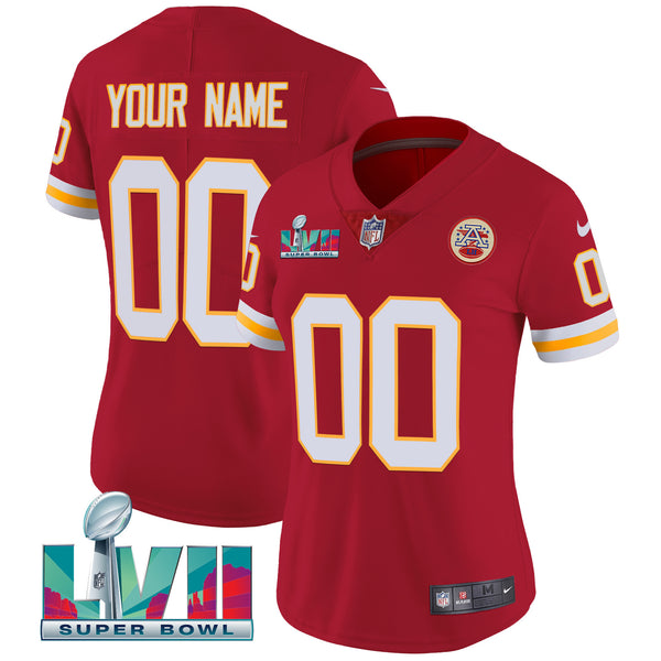 Chiefs Throwback Limited Vapor Custom Jersey - All Stitched - Red — view 1