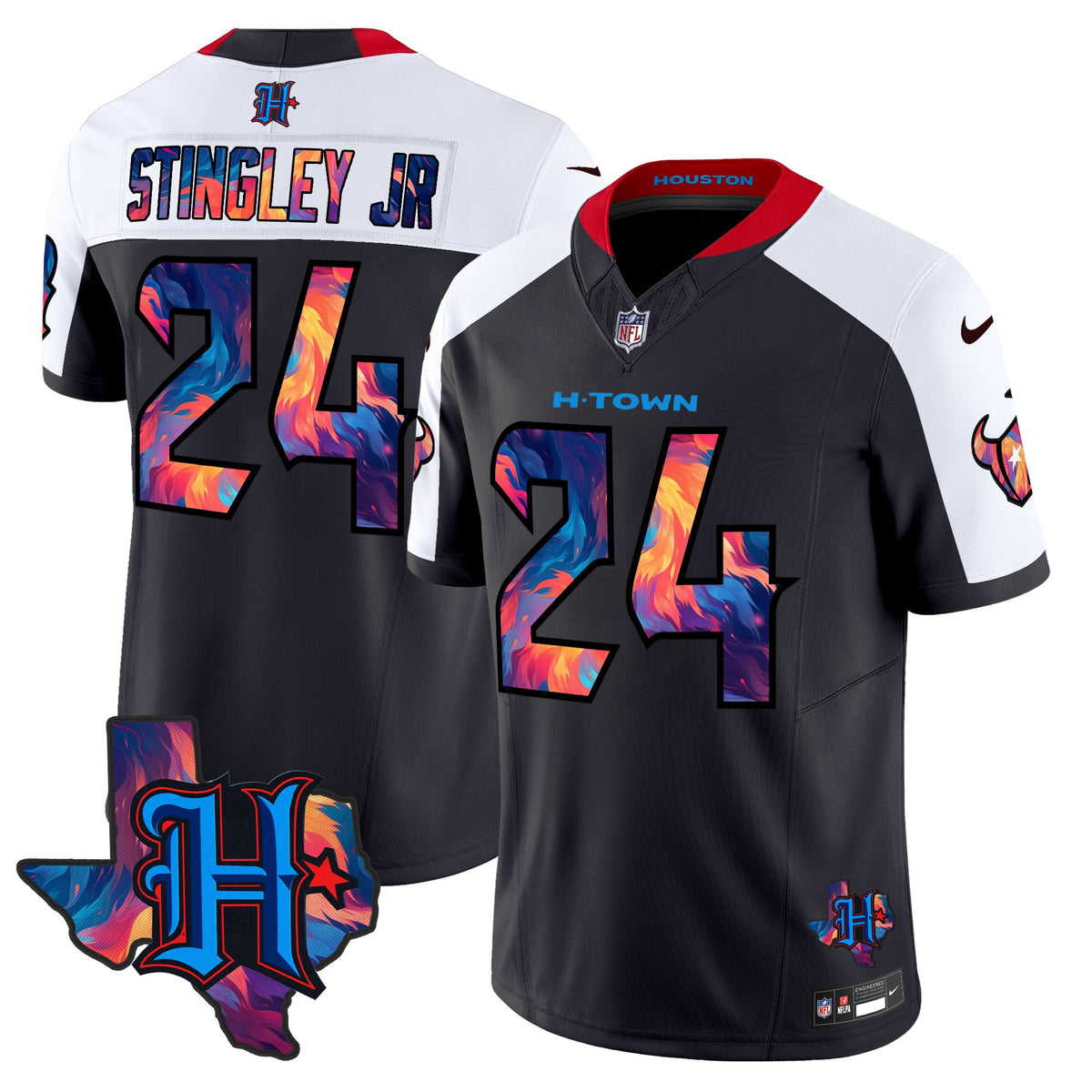 Men's Houston Texans 2024 Special Vapor Limited Jersey - All Stitched - Navy Alternate - Derek Stingley Jr — view 1