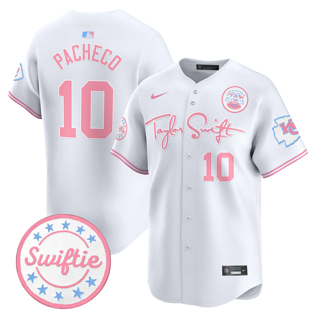 Unisex Chiefs Taylor Swift Bubblegum Pink Vapor Premier Limited Jersey - All Stitched — view 1