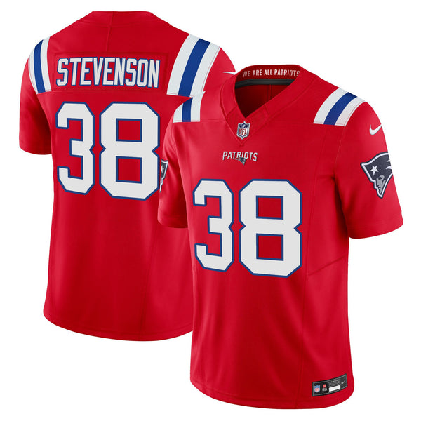 Men's Patriots Vapor Limited Jersey - All Stitched - Red - Rhamondre Stevenson — view 1