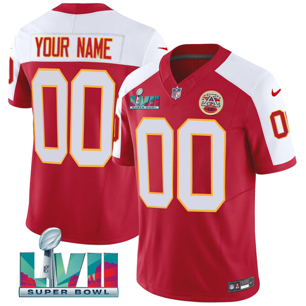 Chiefs Throwback Limited Vapor Custom Jersey - All Stitched - Alternate — view 1