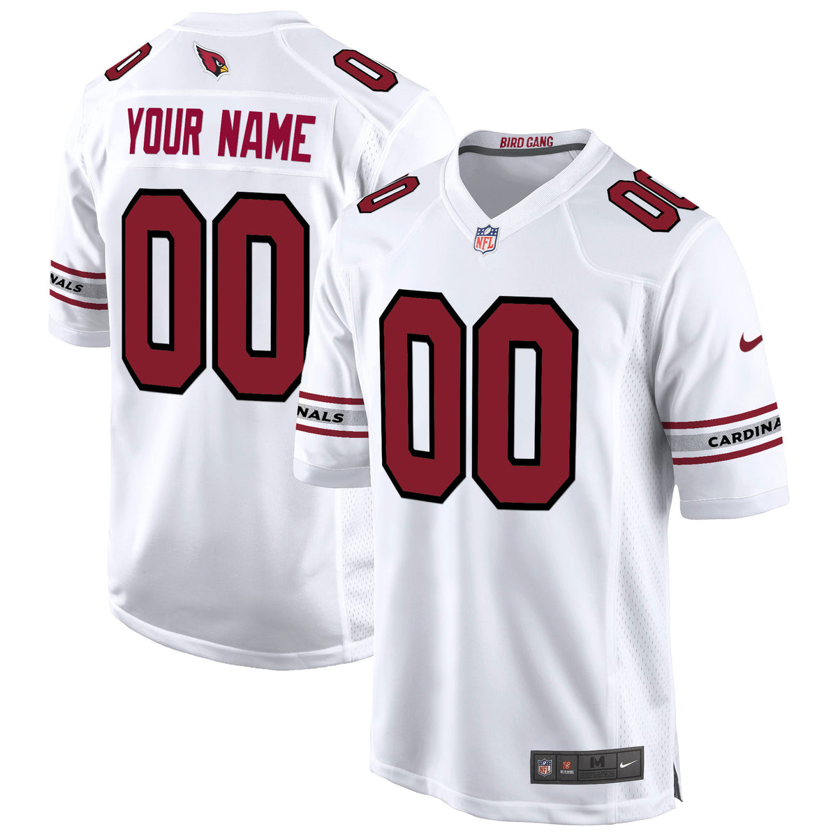 Arizona Cardinals 2024 Game Custom Jersey - All Stitched - White — view 1