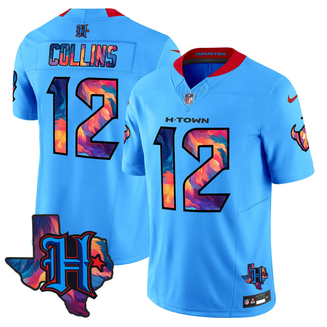 Men's Houston Texans 2024 Special Vapor Limited Jersey - All Stitched - Blue - Nico Collins — view 1