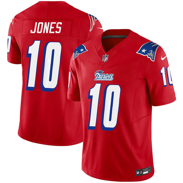 Youth's Patriots 1996 Throwback Limited Vapor Jersey - All Stitched - Red - Mac Jones — view 1