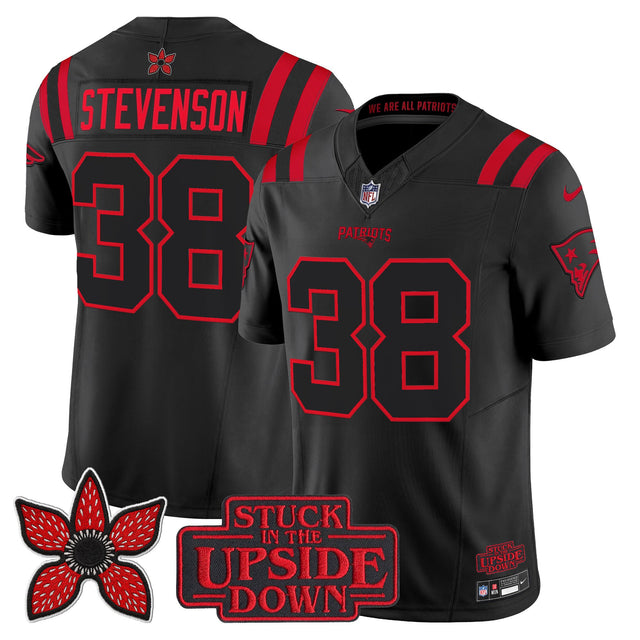 New England Patriots 'Stranger Things Edition' Vapor Limited Jersey - All Stitched - Rhamondre Stevenson — view 1