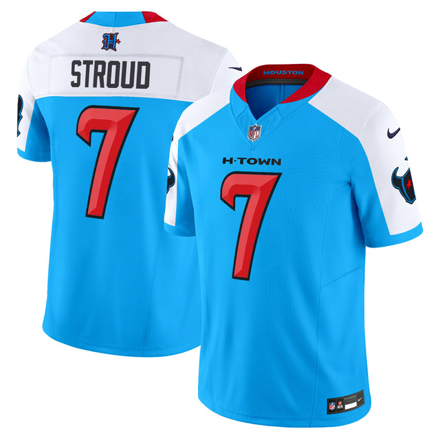 Men's Houston Texans 2024 Vapor Limited Blue Jersey - All Stitched - Blue Alternate - C.J. Stroud — view 1