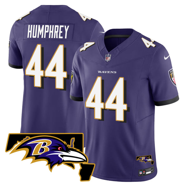 Men's Ravens Maryland Patch Vapor Limited Jersey - All Stitched - Purple - Marlon Humphrey — view 1