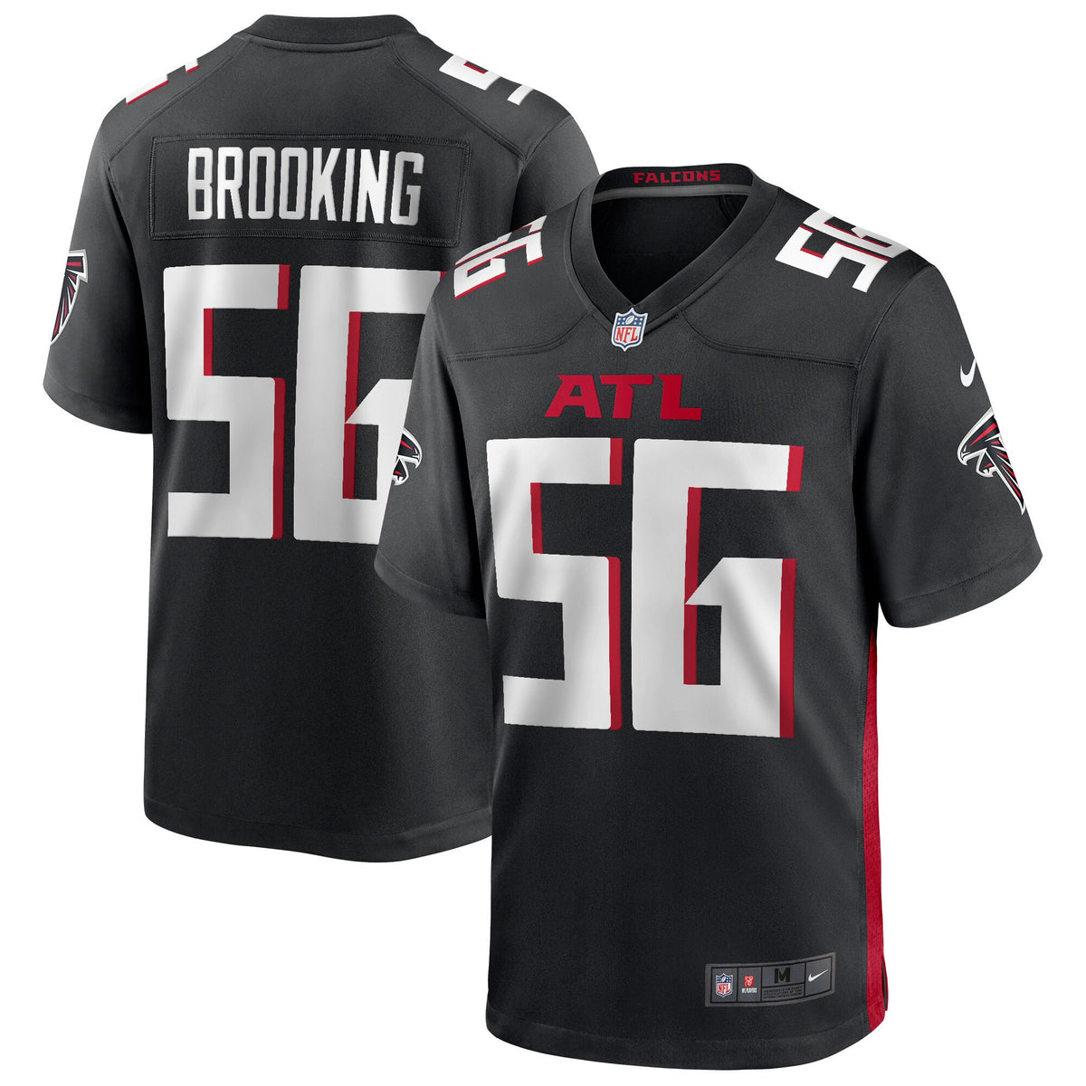 Atlanta Falcons Black Game Jersey - All Stitched - Keith Brooking — view 1