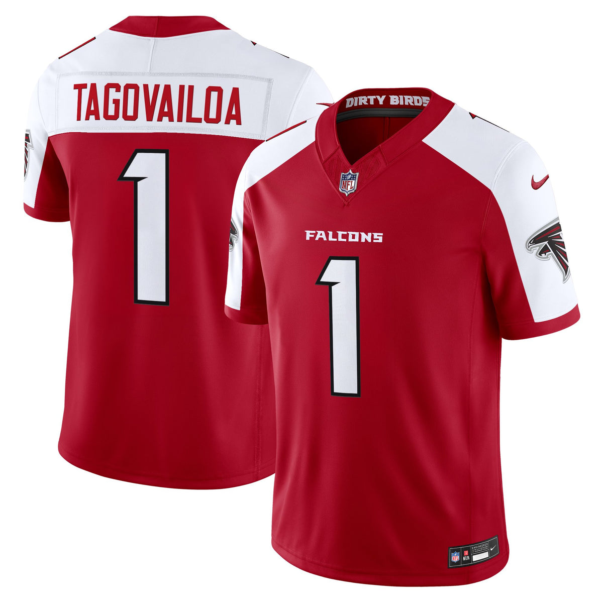 Men's Atlanta Falcons 2026 Vapor Limited Jersey - All Stitched - Red Alternate - Tua Tagovailoa — view 1