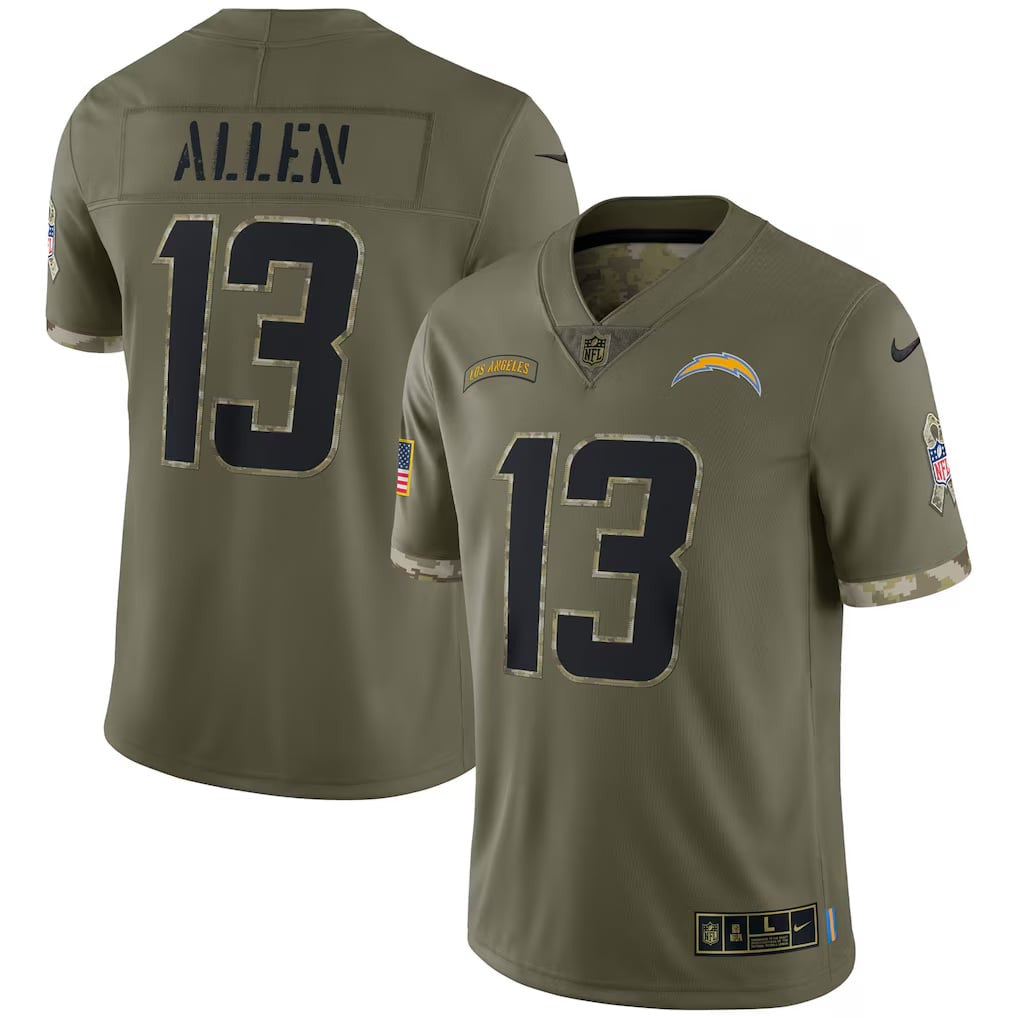 Keenan Allen #13 Los Angeles Chargers Salute to Service Jersey - All Stitched - Keenan Allen — view 1