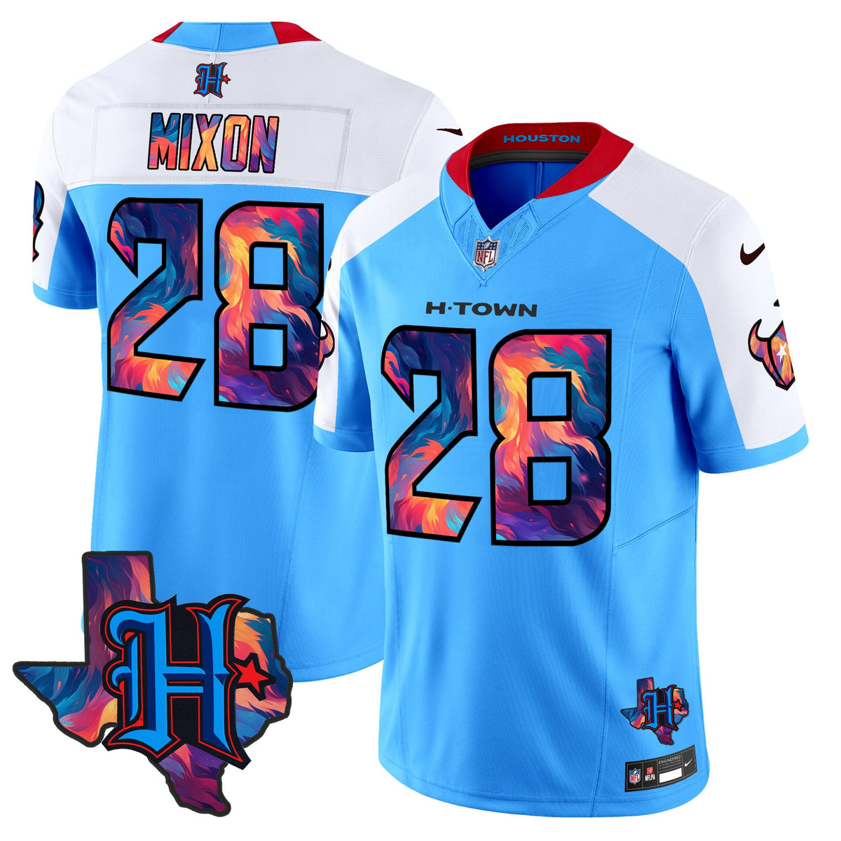 Men's Houston Texans 2024 Special Vapor Limited Jersey - All Stitched - Blue Alternate - Joe Mixon — view 1