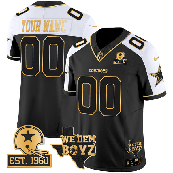 Cowboys Est. 1960 & We Dem Boyz Patch Gold Vapor Limited Custom Jersey V2 - All Stitched - Alternate — view 1