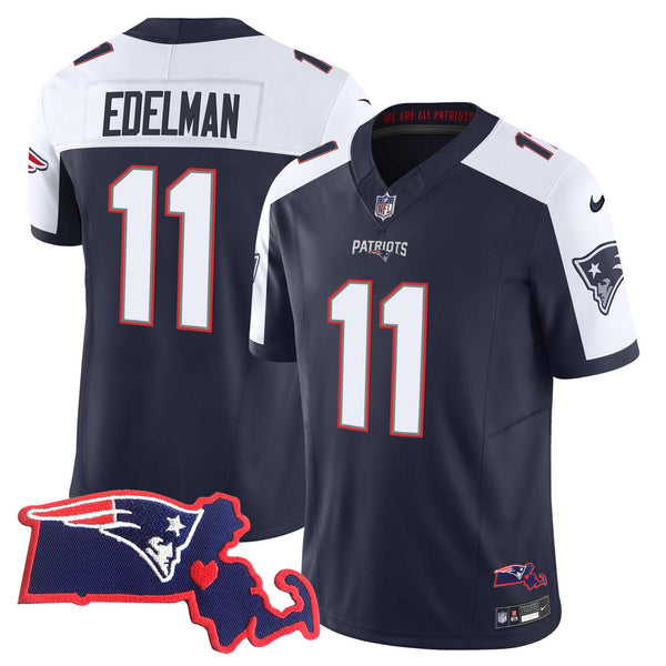 Women's Patriots Bill Belichick SB 36, 38, 39, 49, 51 Champions Vapor Jersey - All Stitched - Alternate - Julian Edelman — view 1