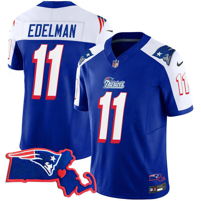 Women's Patriots Massachusetts Patch Vapor Jersey - All Stitched - 1996 Alternate - Julian Edelman — view 1
