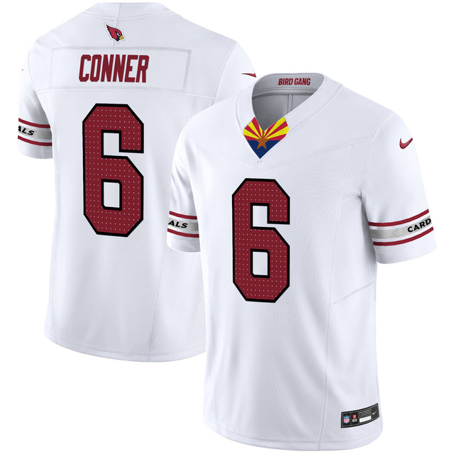 Men's Arizona Cardinals 2024 Special Vapor Limited Jersey V2 - All Stitched - White - James Conner — view 1