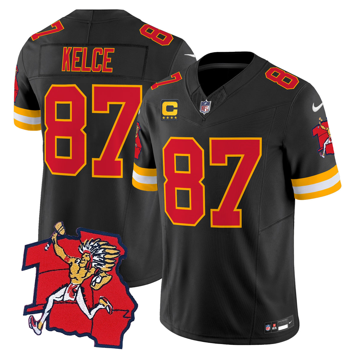 Men's Chiefs 1963 Throwback Vapor Limited Jersey - All Stitched - Black - Travis Kelce — view 1