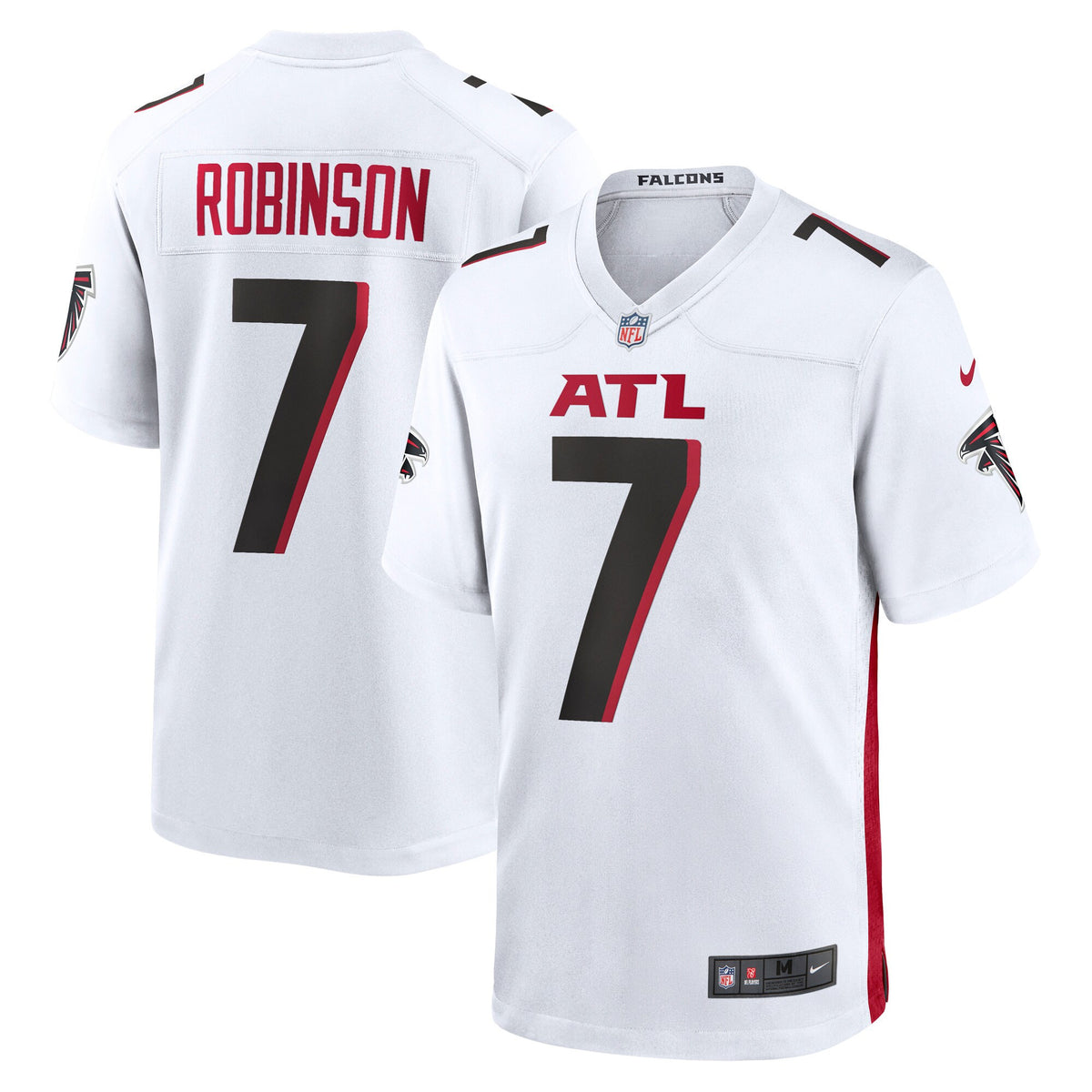 Atlanta Falcons White Game Jersey - All Stitched - Bijan Robinson — view 1