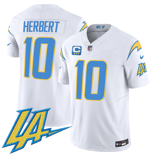 Men's Chargers Vapor Limited Jersey V2 - All Stitched - White - Justin Herbert — view 1