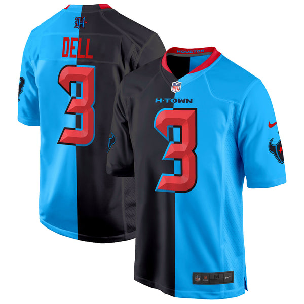Men's Houston Texans 2024 Game Jersey - All Stitched - Split - Tank Dell — view 1