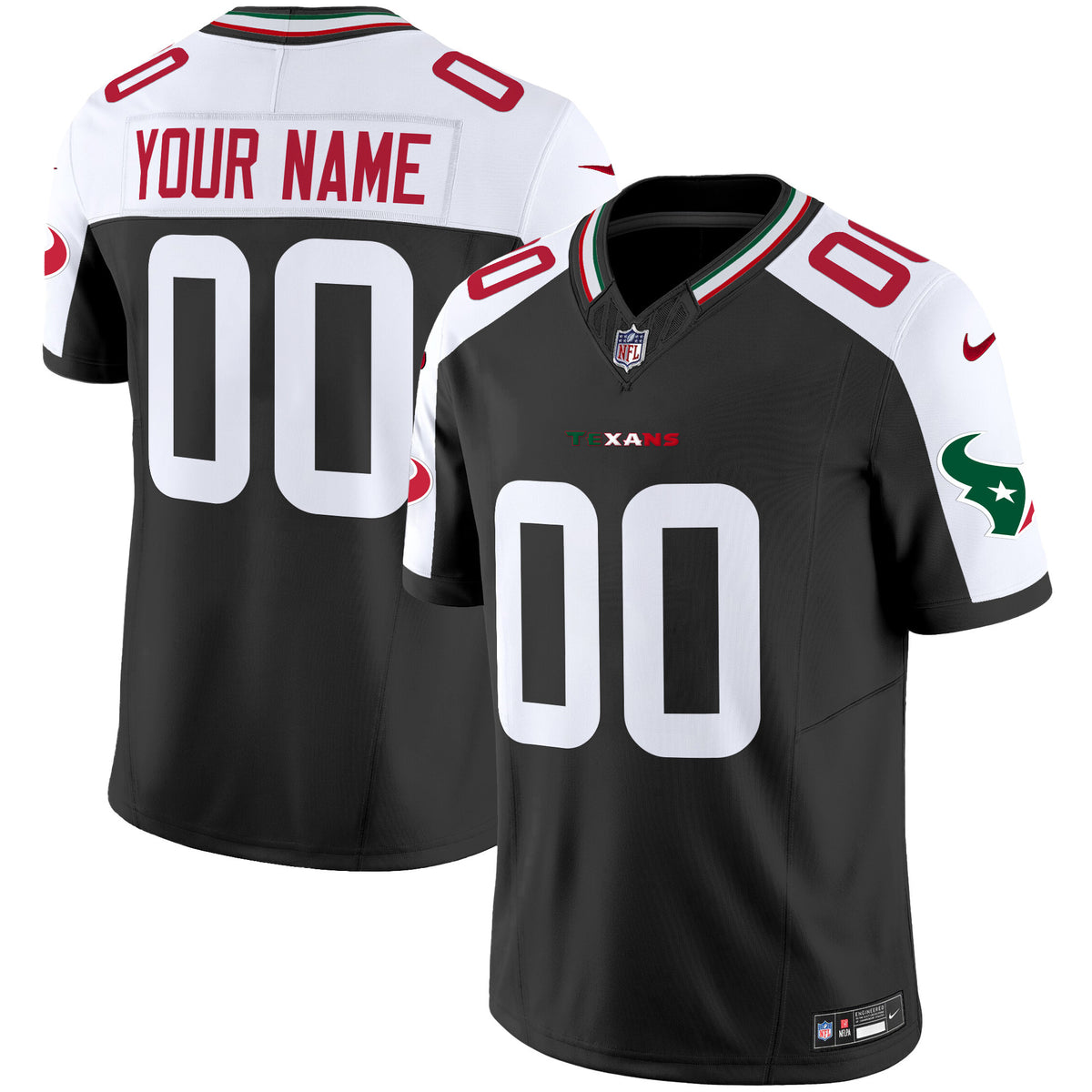 Houston Texans Mexico Vapor Limited Custom Jersey - All Stitched - Alternate — view 1