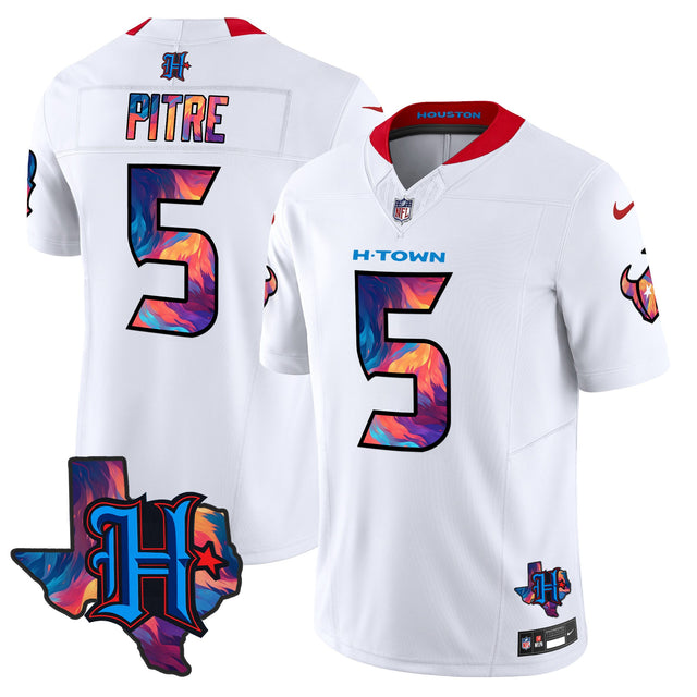 Men's Houston Texans 2024 Special Vapor Limited Jersey - All Stitched - White - Jalen Pitre — view 1