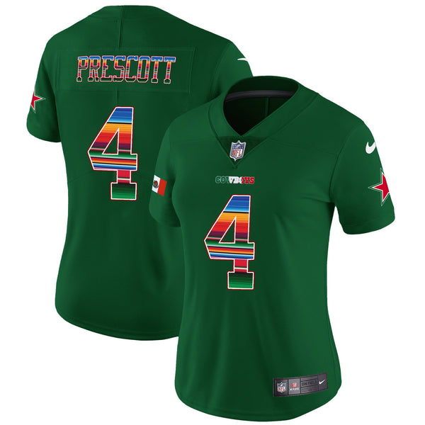 Women's Cowboys Mexico Vapor Limited Jersey V2 - All Stitched - Green - Dak Prescott — view 1