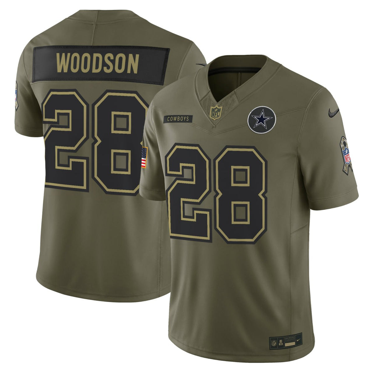 #28 Darren Woodson Dallas Cowboys 2025 Salute to Service Vapor Limited Jersey - All Stitched - Darren Woodson — view 1