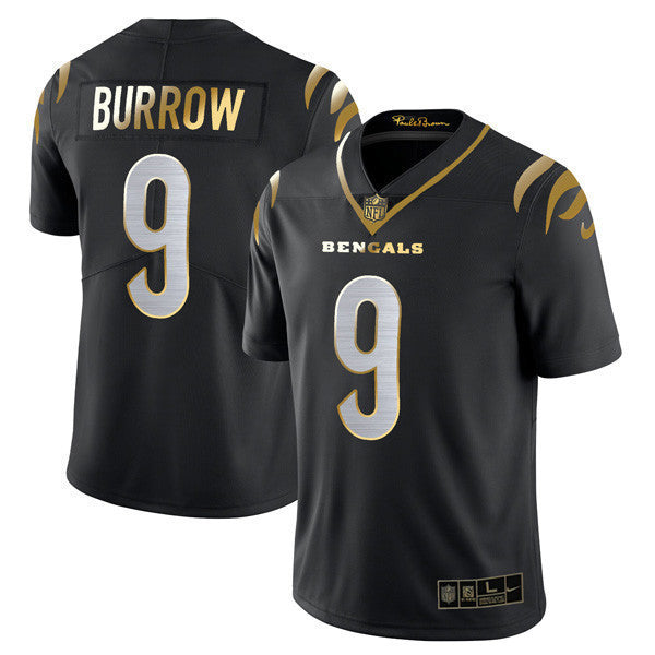 Women's Cincinnati Bengals Player Vapor Limited Jersey - All Stitched - Black Gold - Joe Burrow — view 1