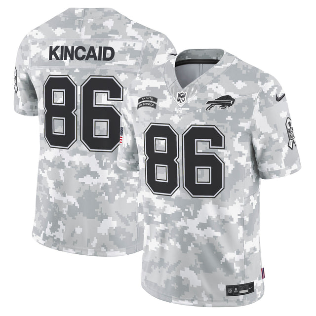 Buffalo Bills 2024 Salute to Service Vapor Limited Jersey - Arctic Camo - All Stitched - Dalton Kincaid — view 1