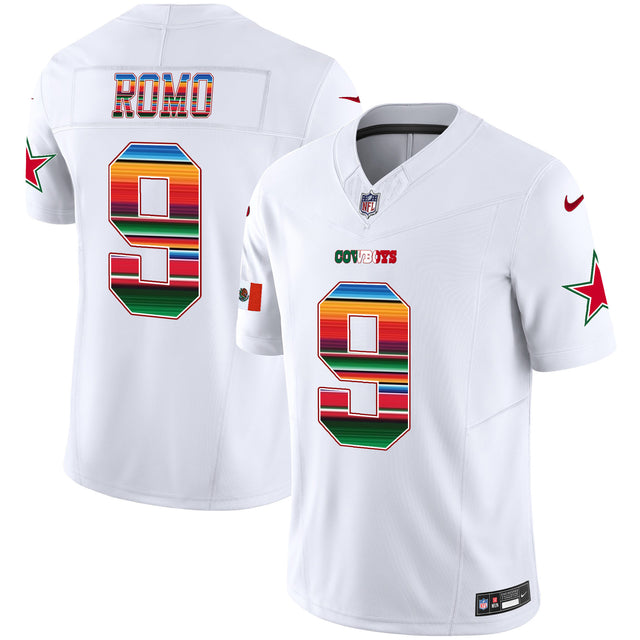 Men's Cowboys Mexico Vapor Limited Jersey V2 - All Stitched - White - Tony Romo — view 1