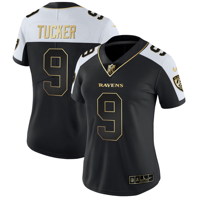 Women's Ravens Gold Vapor Jersey - All Stitched - Alternate - Justin Tucker — view 1